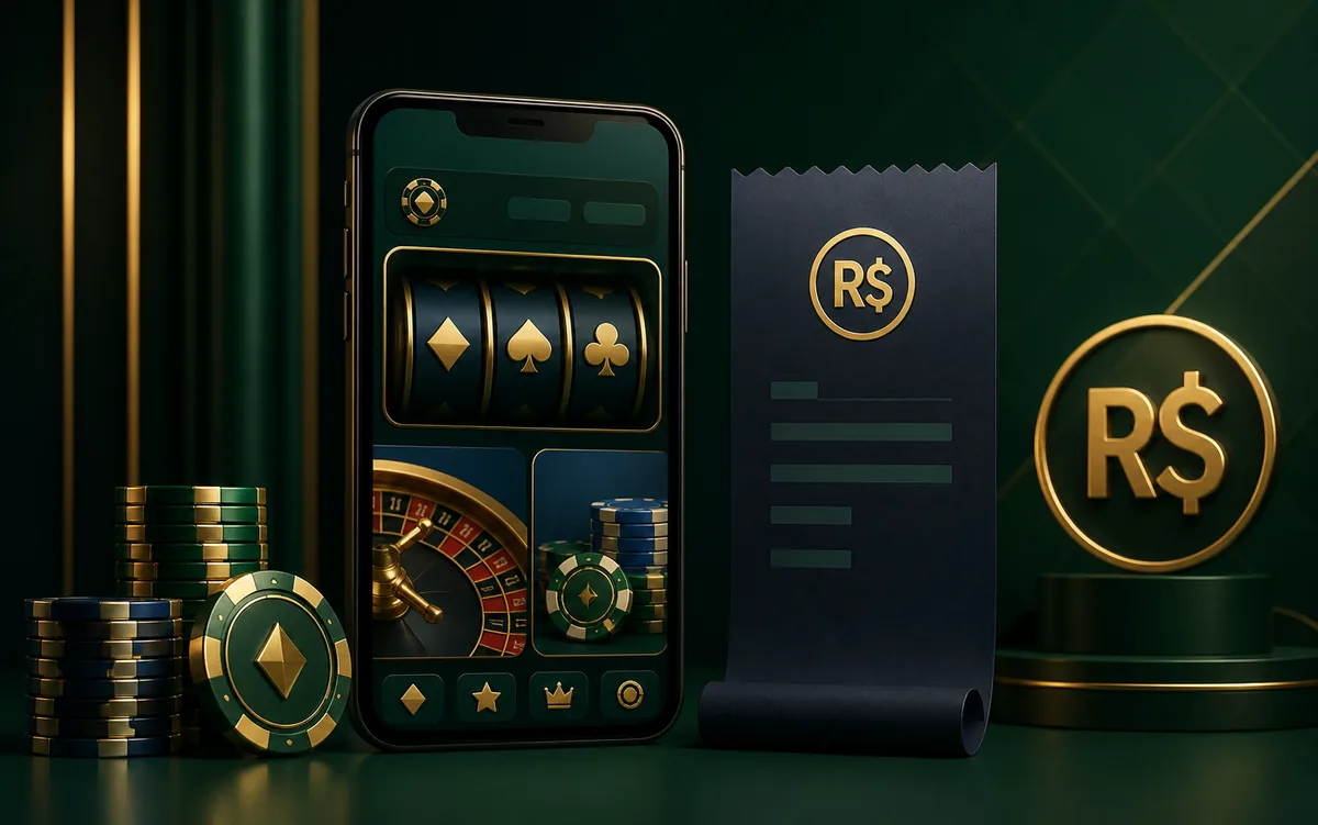 Pagamento ilustrativo em cassino online no Brasil